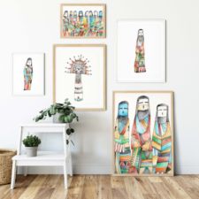 Hopi Kachina Native American Southwest Art Collection - by Kate and Dylan Yarter, founding artists of Nevele Society - hand painted art