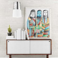 Hopi Kachina Native American Southwest Art Collection - by Kate and Dylan Yarter, founding artists of Nevele Society - bohemian jungalow decor