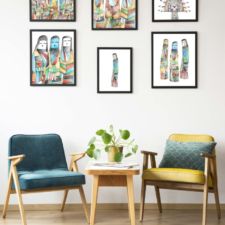Hopi Kachina Native American Southwest Art Collection - by Kate and Dylan Yarter, founding artists of Nevele Society, vintage room with posters